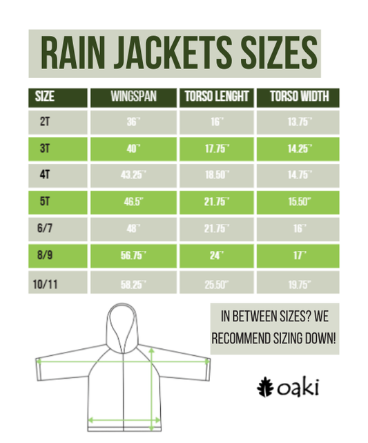 Lined Rubber Rain Jacket, Colorful Raindrops (runs large, recommend sizing down)