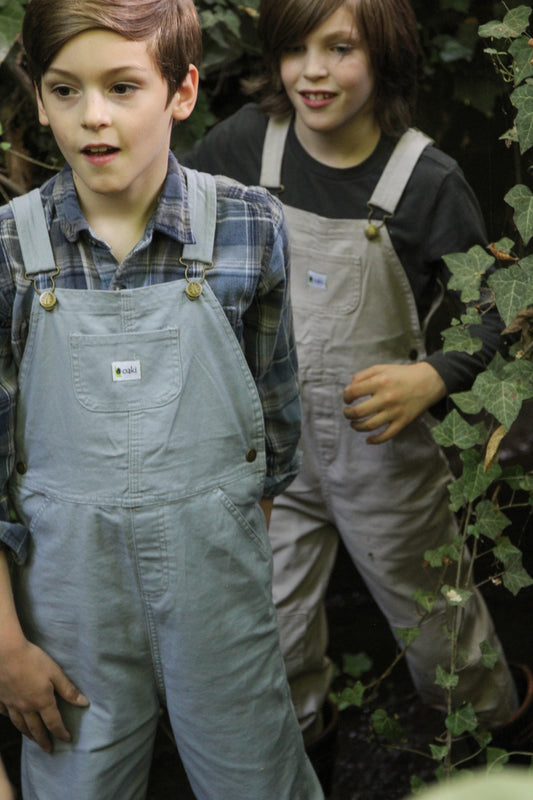 Kids' Duck Washed Cotton Overall Bibs, (Poppyseed Blue)