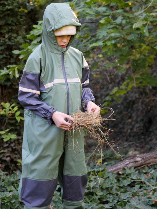 Rubber Rain Suit, Moss Green
