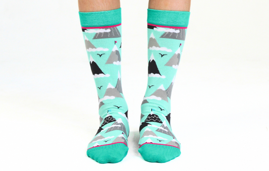 Kids' Cotton Crew Socks, Climb Higher