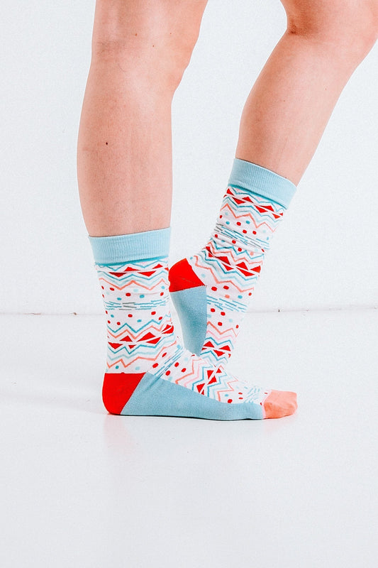 Holiday Funfetti Socks Woven Pear