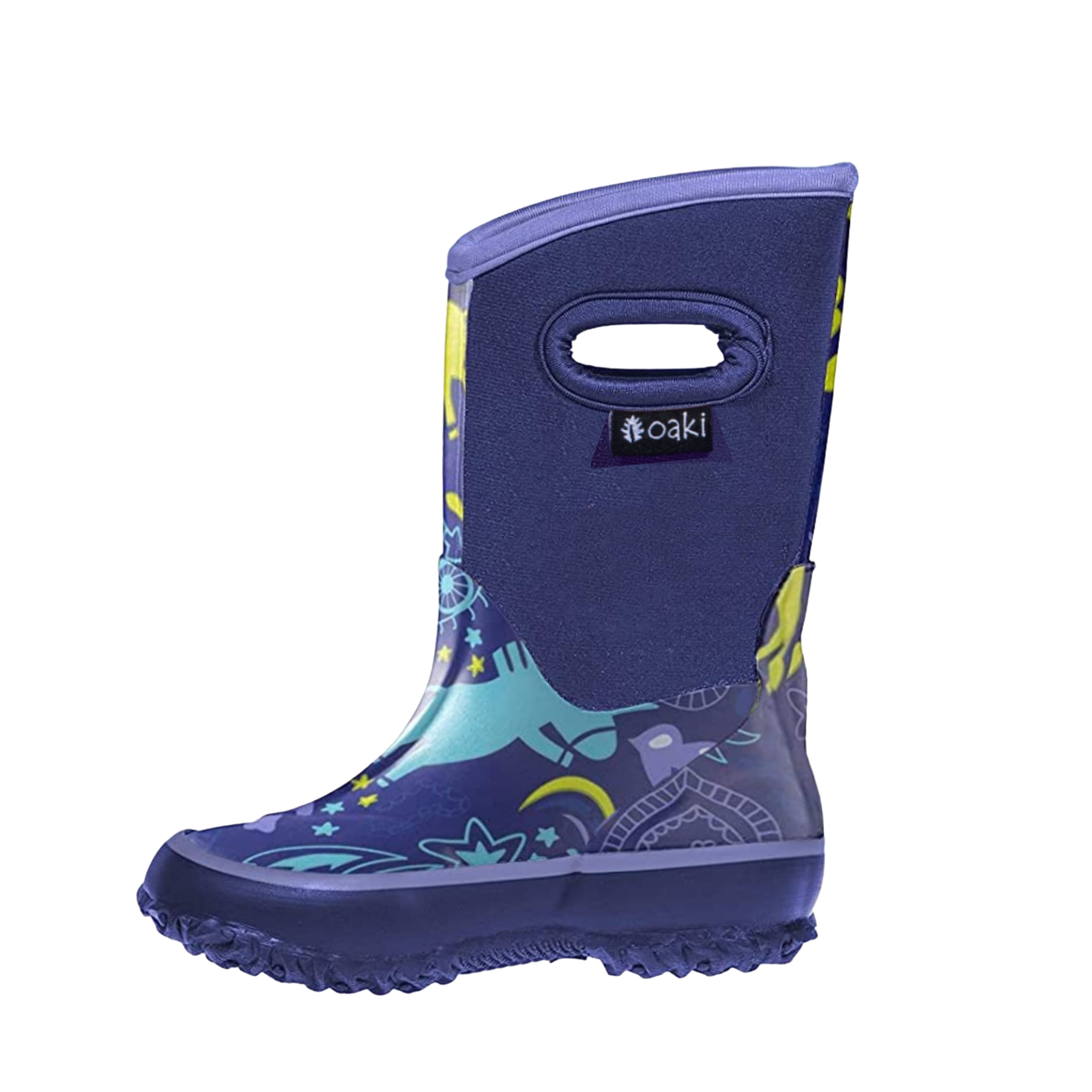 Children's Neoprene Rain/Snow Boots, Purple Unicorn – Oaki