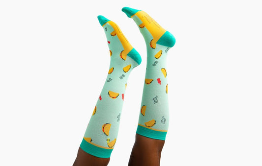 Let's Taco 'Bout It Compression Socks Compression Socks Woven Pear