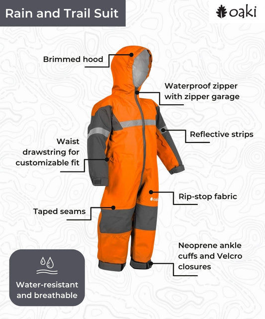Children's Trail Suit, Classic Orange