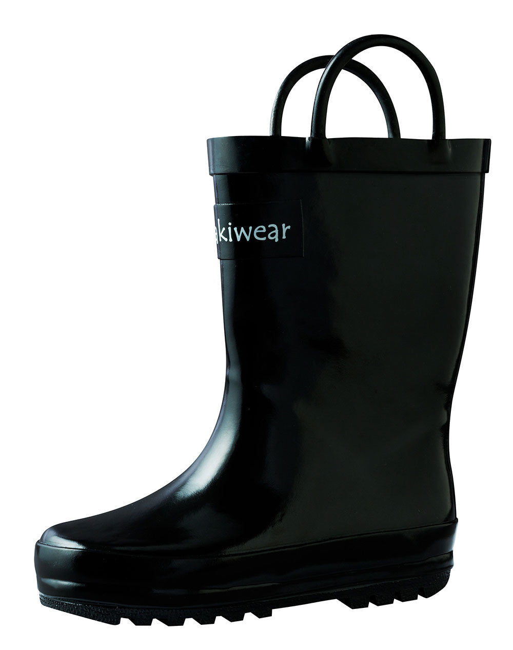 Children's Rubber Rain Boots, Jet Black – Oaki - Main Image