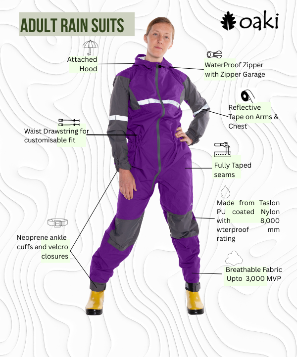 Adult Trail Suit, Deep Purple – Oaki