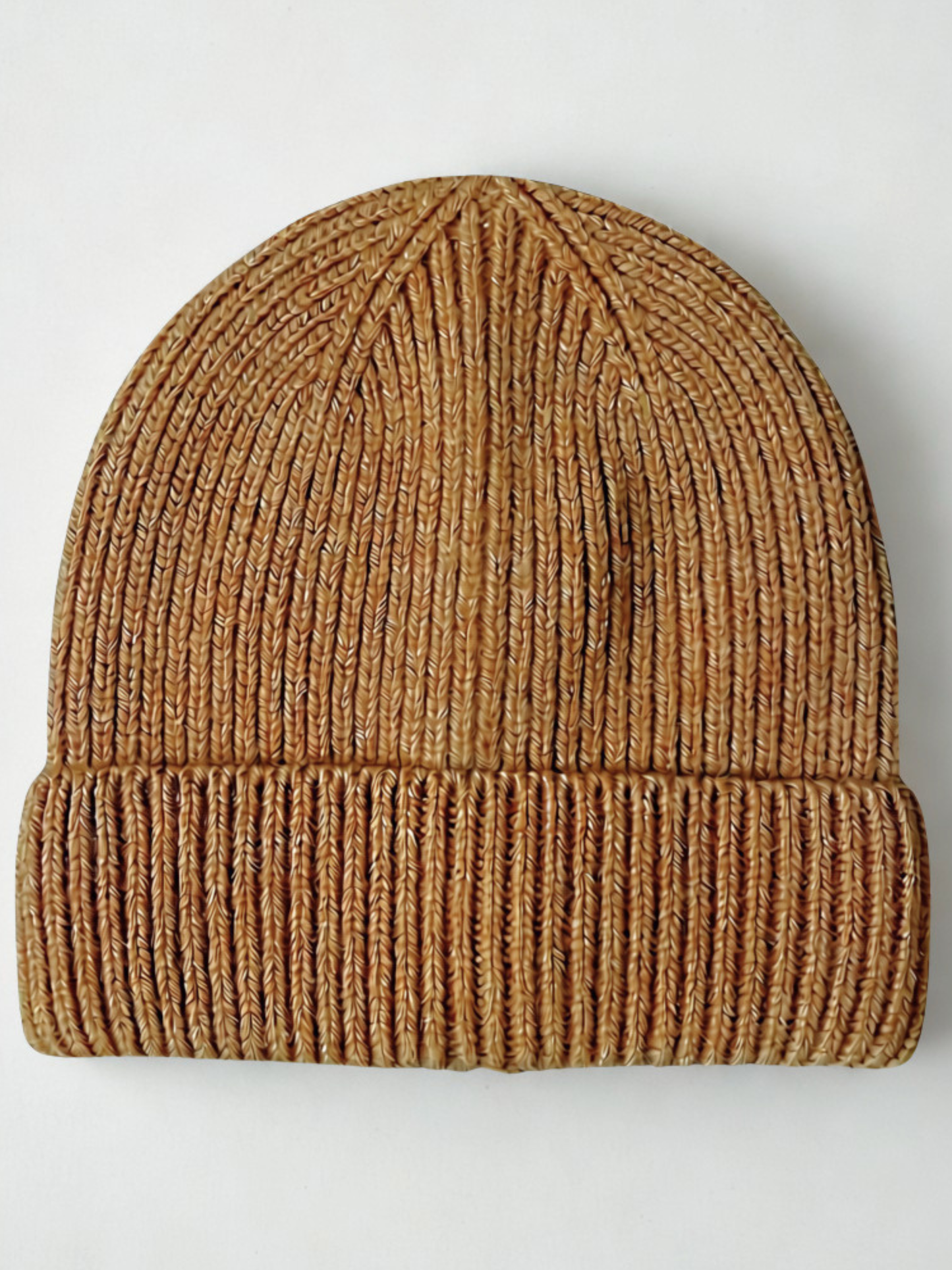Knitted Merino Wool Beanie, Driftwood Brown