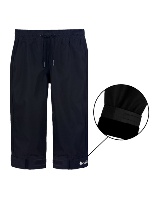 Children's Fleece-lined Rain/Snow Pants, Black
