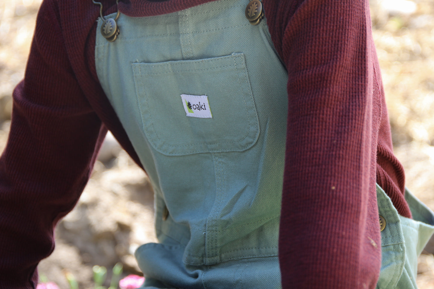 Kids' Duck Washed Cotton Overall Bibs, (Rosemary Green)