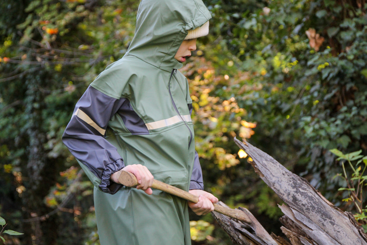 Rubber Rain Suit, Moss Green