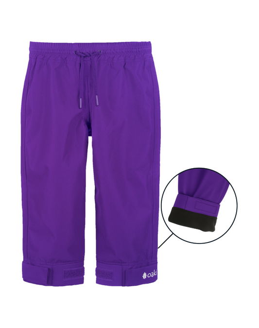 Children's Fleece-lined Rain/Snow Pants, Purple