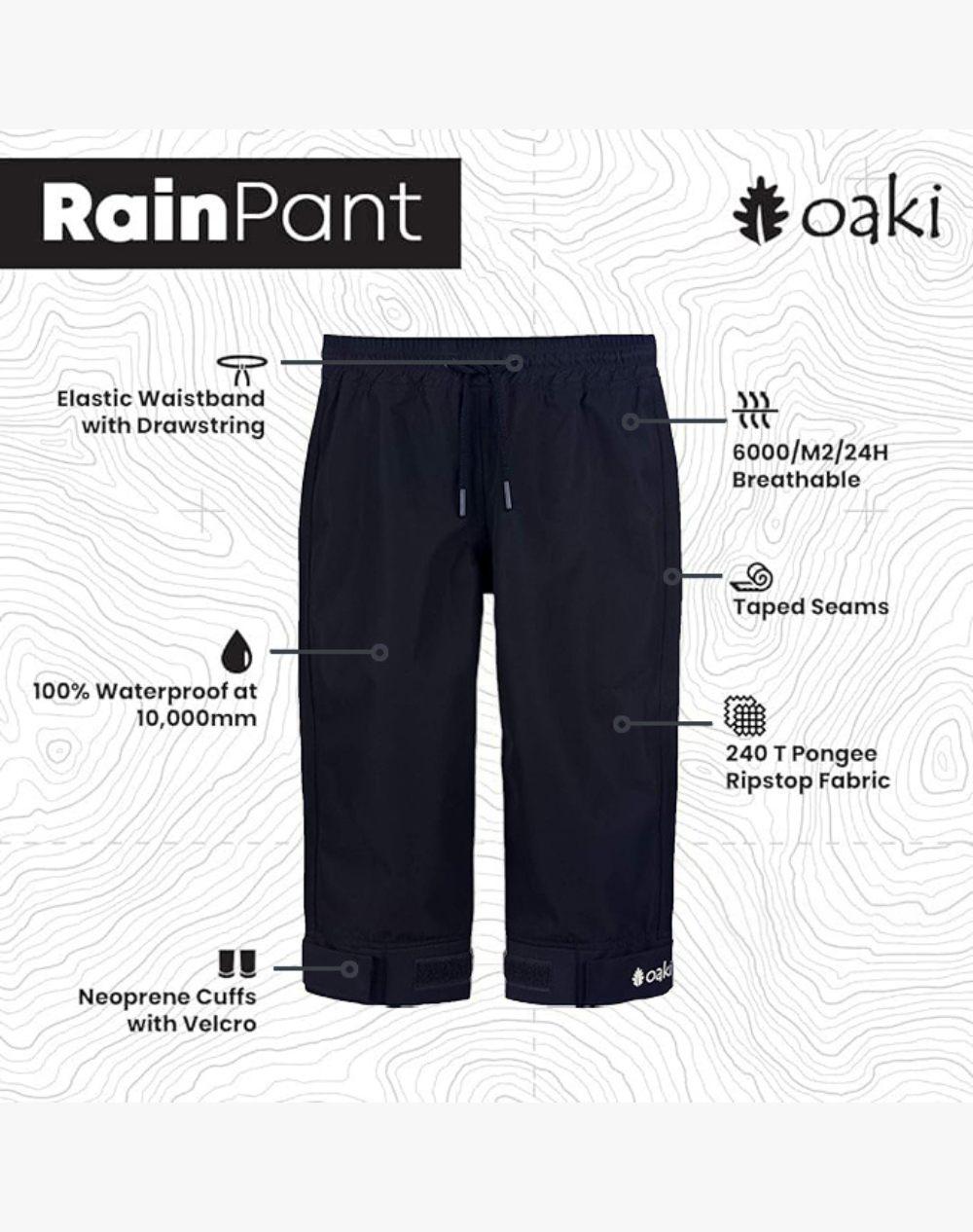 Children's Trail Pants, Black