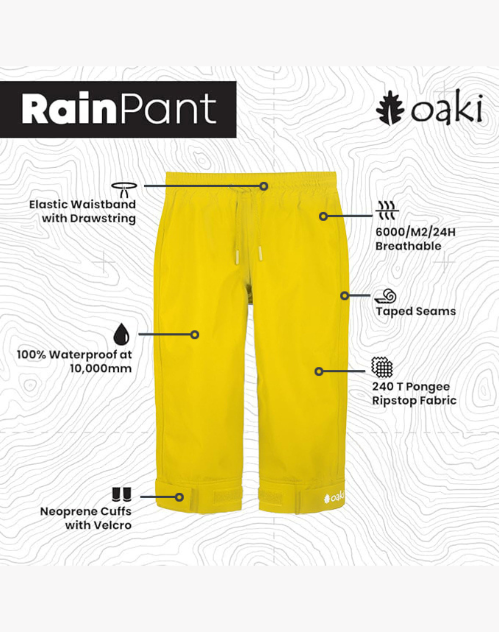 Children's Trail Pants, Classic Yellow