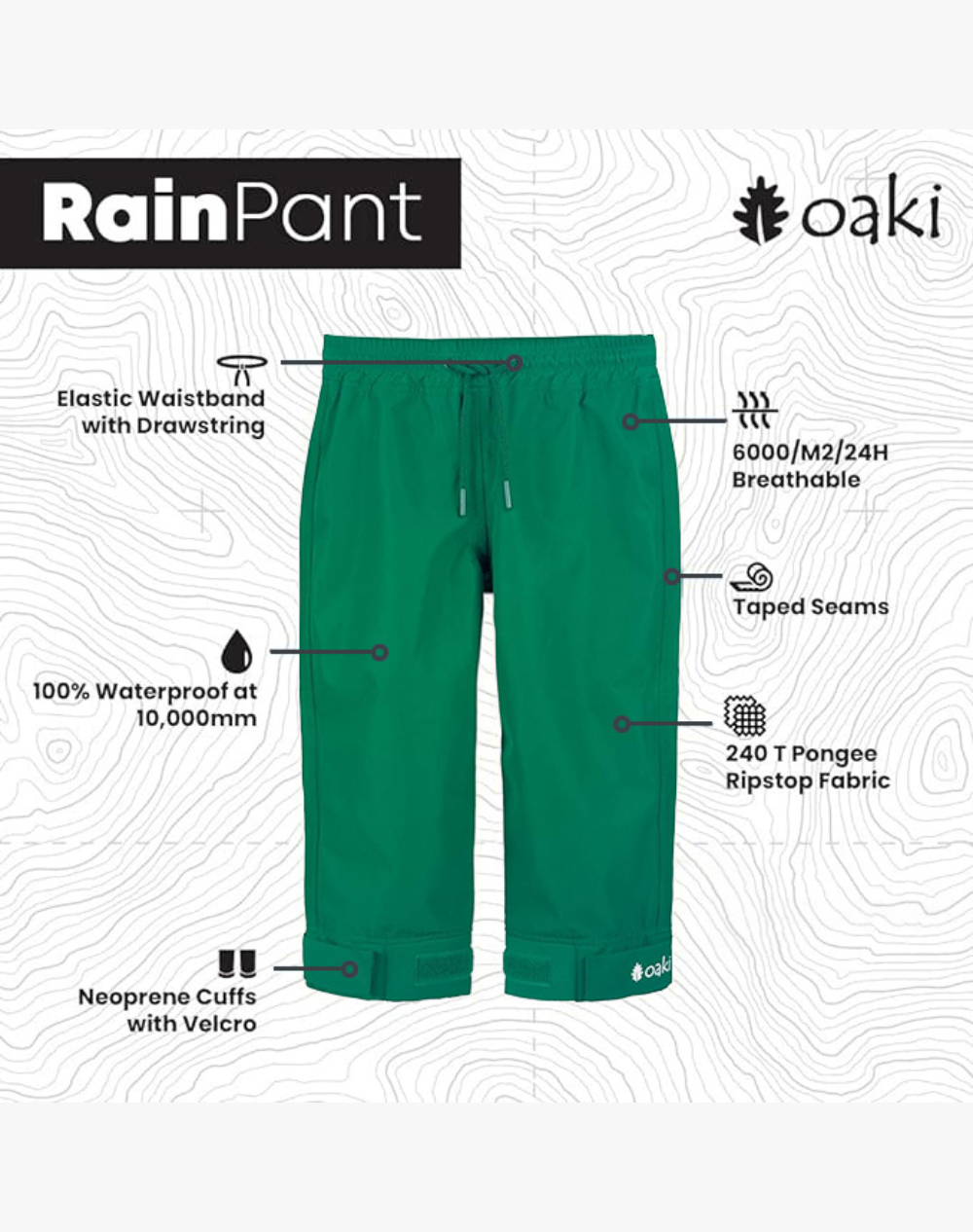 Children's Trail Pants, Nature Green