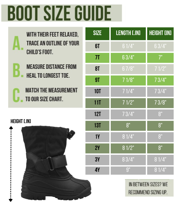 Stealth Black Velcro Snow Boots
