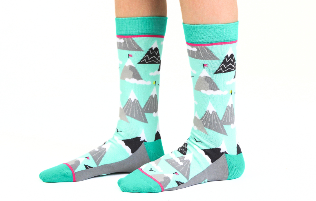 Kids' Cotton Crew Socks, Climb Higher