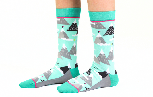 Kids' Cotton Crew Socks, Climb Higher