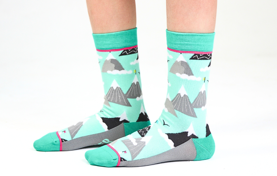 Kids' Cotton Crew Socks, Climb Higher
