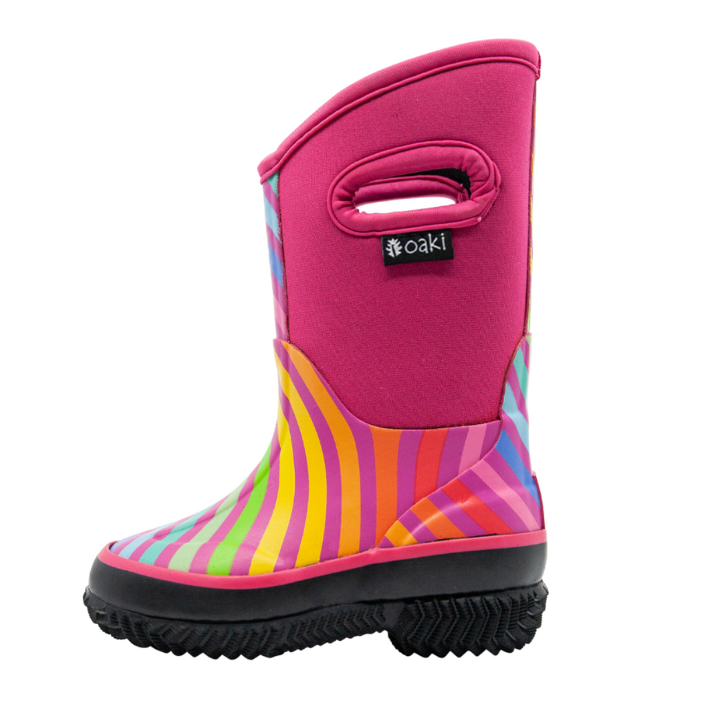 Children s Neoprene Rain Snow Boots Black OAKI