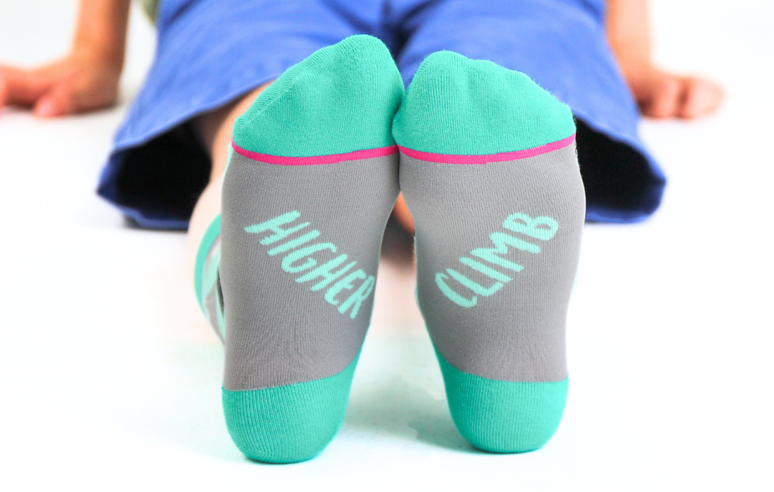 Kids' Cotton Crew Socks, Climb Higher