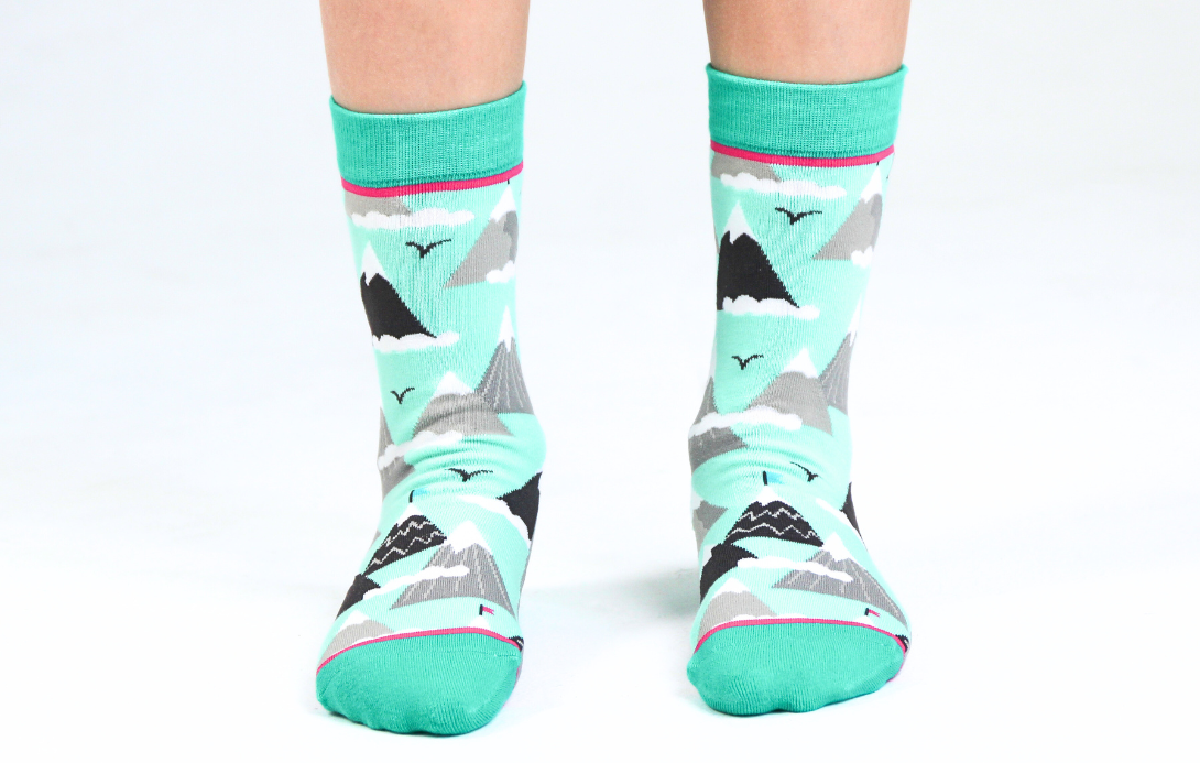 Kids' Cotton Crew Socks, Climb Higher