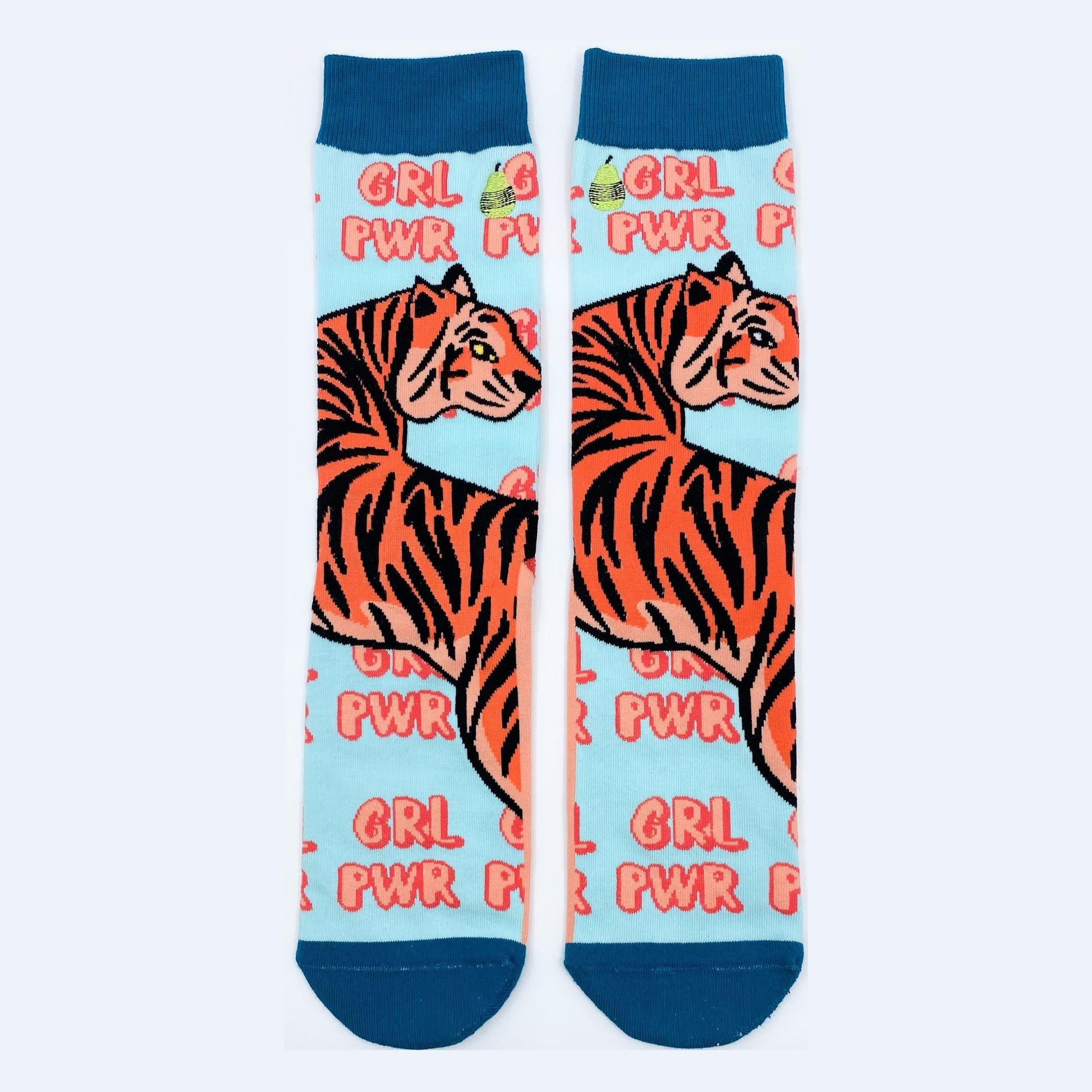 Fight Like a Girl Socks Woven Pear 