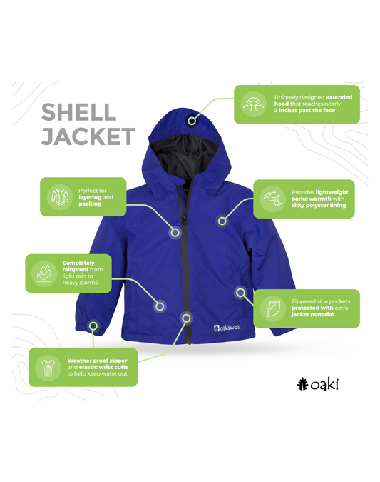 Children's Waterproof Shell Jacket, Navy