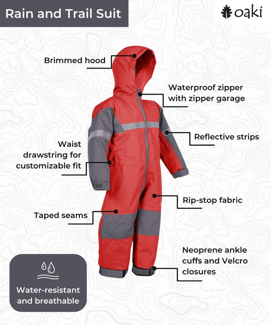 Children's Trail Suit, Fiery Red