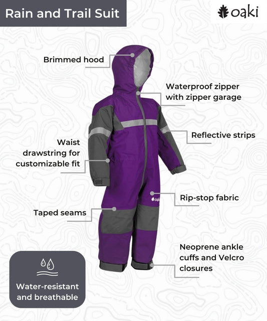 Children's Trail Suit, Deep Purple