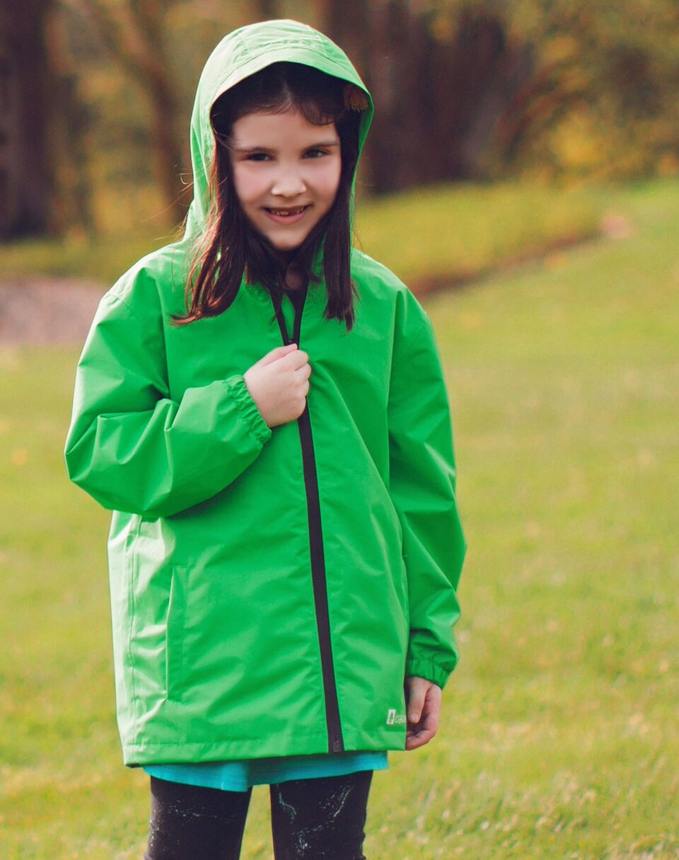 Kid's Waterproof Shell Jacket Green – Oaki