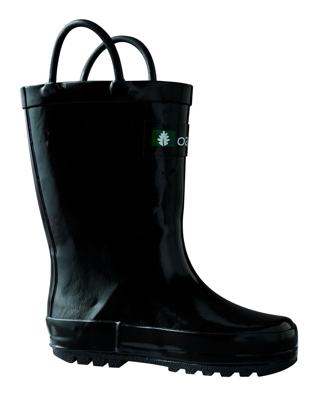 Children's Rubber Rain Boots, Jet Black OAKI
